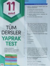Element 11.Sınıf Tüm Dersler Yaprak Test