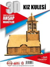 İş Teknik Ahşap Maket 3d Kız Kulesi