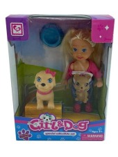 Köpekli Mini Manken Bebek