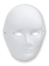 Puti Karton Maske Küçük Surat