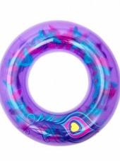 Bestway 36153 Tüylü Şeffaf Mor 90 Cm Deniz Simidi