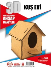 İş Teknik Ahşap Maket 3d Kuş Evi
