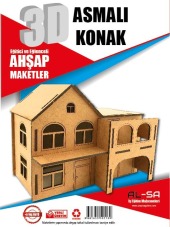 İş Teknik Ahşap Maket 3d Asmalı Konak
