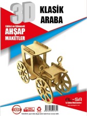 İş Teknik Ahşap Maket 3d Klasik Araba